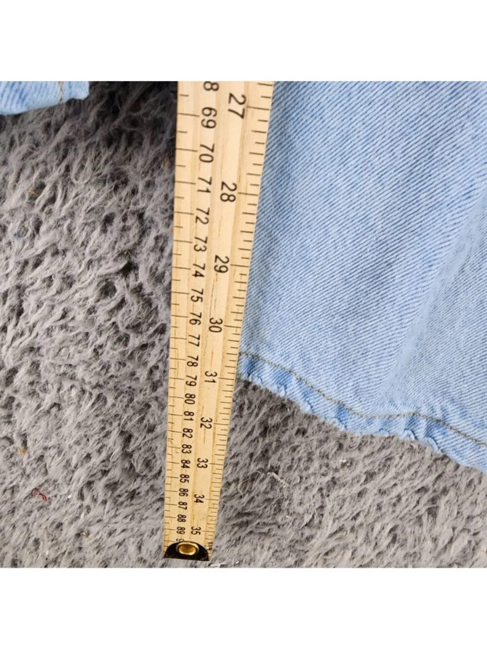Levis Jeans Womens 29 Light Blue 501 Button Fly Cotton Straight *Read*